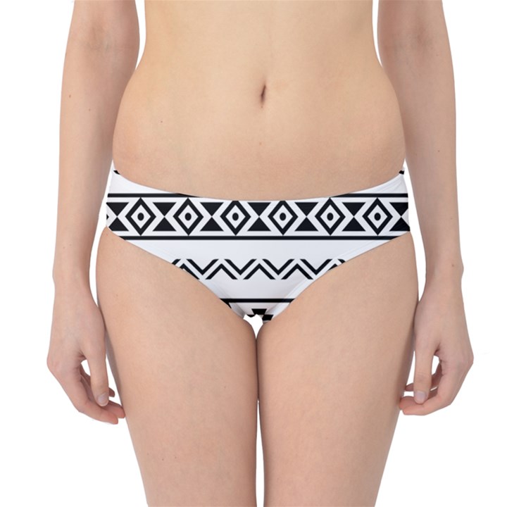 BW pattern Hipster Bikini Bottoms