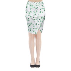 Nature Pattern Midi Wrap Pencil Skirt by gumacreative