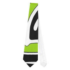 Green High Art Abstraction Neckties (one Side)  by Valentinaart