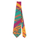 Orange neon chaos Neckties (Two Side)  View2