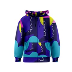 Walking On The Clouds  Kids  Zipper Hoodie by Valentinaart