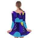 Walking on the clouds  Long Sleeve Velvet Skater Dress View2