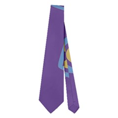 Purple And Yellow Abstraction Neckties (two Side)  by Valentinaart