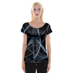 Geometric Space Women s Cap Sleeve Top by designsbyamerianna