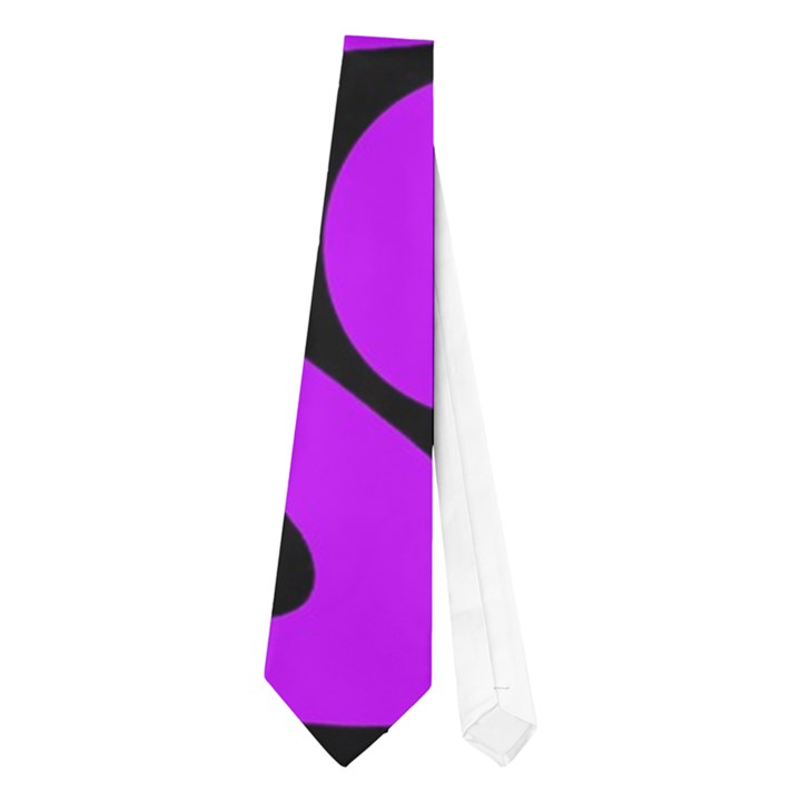 Purple and black abstract decor Neckties (One Side) 