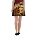 Halloween, Funny Pumpkin With Skull And Spider In The Night A-Line Pocket Skirt View2