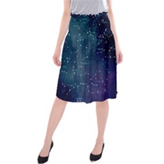 Constellations Midi Beach Skirt by DanaeStudio