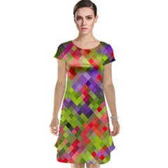 Colorful Mosaic Cap Sleeve Nightdress by DanaeStudio