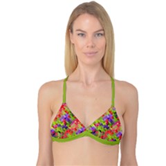 Colorful Mosaic Reversible Tri Bikini Top by DanaeStudio