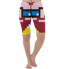 Cartoon Avatar People Cropped Leggings  by Alexprintshop