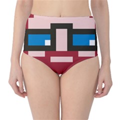 Cartoon Avatar People High-waist Bikini Bottoms by Alexprintshop