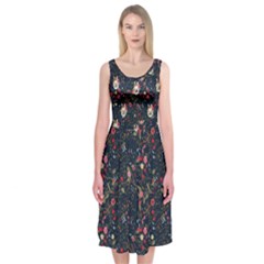 Floral Midi Sleeveless Dress by Contest2278331