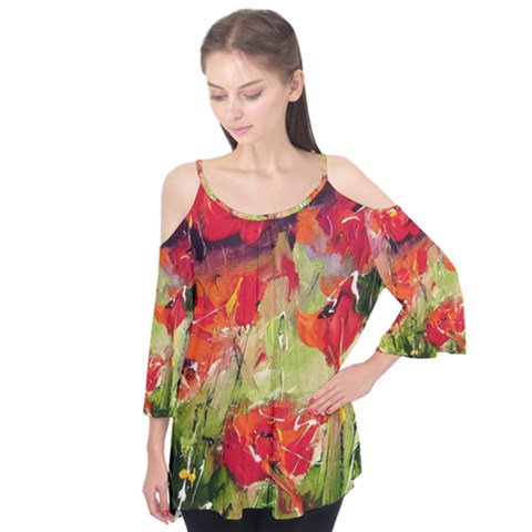 Abstract Poppys  Flutter Tees by artistpixi