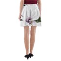 White Magnolia pencil drawing art A-Line Pocket Skirt View2