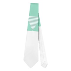 Mint Color Star - Triangle Pattern Neckties (two Side)  by picsaspassion