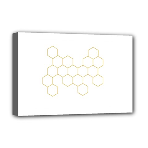 Honeycomb Pattern Graphic Design Deluxe Canvas 18  X 12  (stretched) by picsaspassion