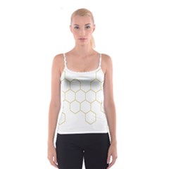 Honeycomb Pattern Graphic Design Spaghetti Strap Top by picsaspassion