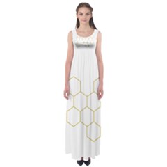 Honeycomb Pattern Graphic Design Empire Waist Maxi Dress by picsaspassion