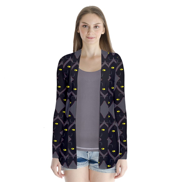 Holistic Wine Drape Collar Cardigan