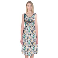 Cactus Plants Midi Sleeveless Dress by Contest2481019