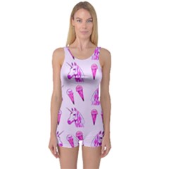 Unicorns & Icecreams In Mallow Wildflower One Piece Boyleg Swimsuit by fashionnarwhal