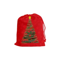 Xmas Tree 3 Drawstring Pouches (medium)  by Valentinaart