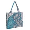 Mother Mary And Infant Jesus Christ  Blue Portrait Old Vintage Drawing Medium Tote Bag View2