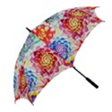 Colorful Succulents Golf Umbrellas View2