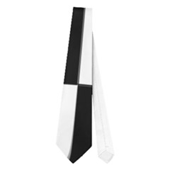 Dropout Yellow Black And White Distorted Check Neckties (one Side)  by designworld65