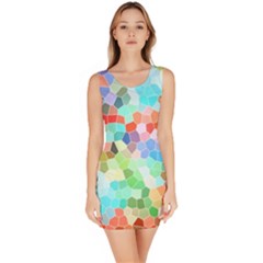 Colorful Mosaic  Sleeveless Bodycon Dress by designworld65