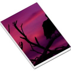 Vultures At Top Of Tree Silhouette Illustration Large Memo Pads by dflcprints