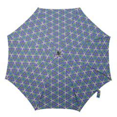 Colorful Retro Geometric Pattern Hook Handle Umbrellas (large) by DanaeStudio