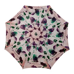 Spiral Eucalyptus Leaves Golf Umbrellas by DanaeStudio