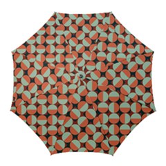 Modernist Geometric Tiles Golf Umbrellas by DanaeStudio