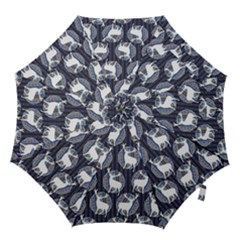 Geometric Deer Retro Pattern Hook Handle Umbrellas (large) by DanaeStudio