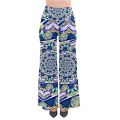 Power Spiral Polygon Blue Green White Pants by EDDArt