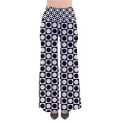 Modern Dots In Squares Mosaic Black White Pants by EDDArt