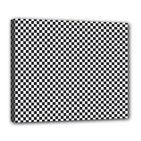 Sports Racing Chess Squares Black White Deluxe Canvas 24  X 20   by EDDArt