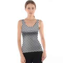 Sports Racing Chess Squares Black White Tank Top by EDDArt