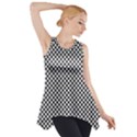 Sports Racing Chess Squares Black White Side Drop Tank Tunic View1