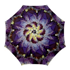 Purple Abstract Geometric Dream Golf Umbrellas by DanaeStudio