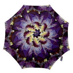 Purple Abstract Geometric Dream Hook Handle Umbrellas (small) by DanaeStudio