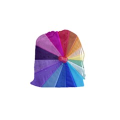 Rainbow Umbrella Drawstring Pouches (small)  by PhotoThisxyz