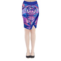 Feminine Interconnectedness - Midi Wrap Pencil Skirt by tealswan