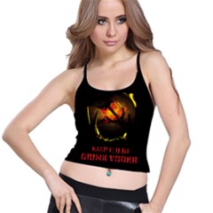 Keep Calm Drink Vodka Spaghetti Strap Bra Top by RespawnLARPer