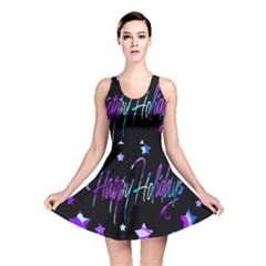 Happy Holidays 6 Reversible Skater Dress by Valentinaart