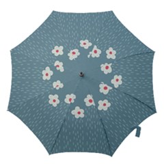 Cloudy Sky With Rain And Flowers Hook Handle Umbrellas (small) by CreaturesStore