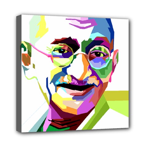 Ghandi Mini Canvas 8  X 8  by bhazkaragriz