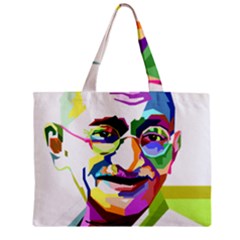 Ghandi Zipper Mini Tote Bag by bhazkaragriz