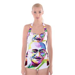 Ghandi Boyleg Halter Swimsuit  by bhazkaragriz